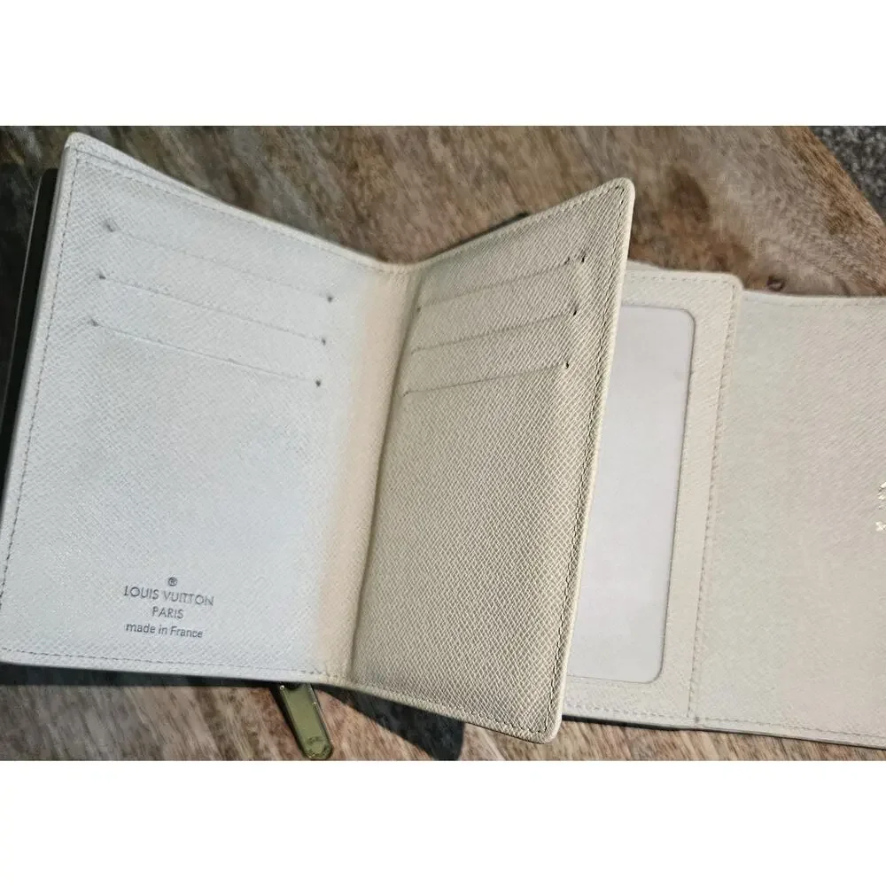 Louis Vuitton Damier Azur Leather Trifold Wallet Koala with Box LV-W0228P-C012